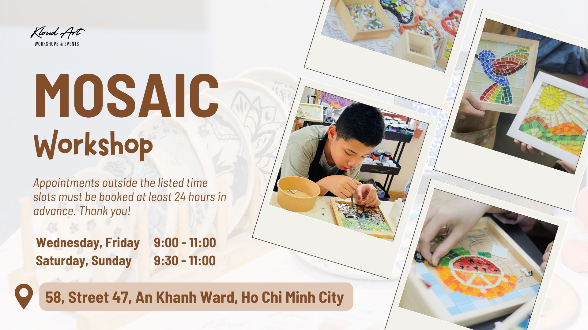 [Kloud Art - Thảo Điền] MOSAIC WORKSHOP