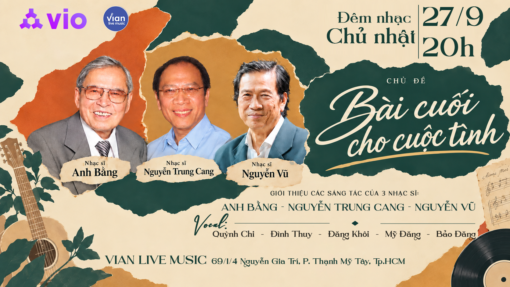 Vian Live Music: Đêm nhạc Bài Cuối Cho Người Tình